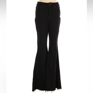 We The Free - Free People edgy flare jeans size 38 in black with tie in back